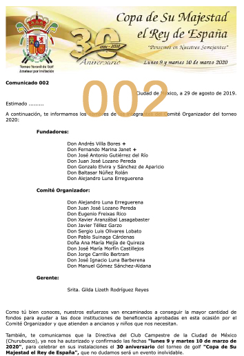 Comunicado 002