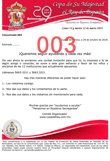 Comunicado 003