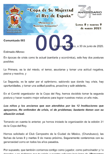 Comunicado 003