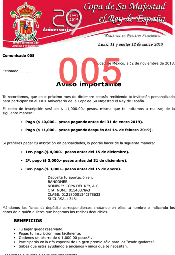 Comunicado 005