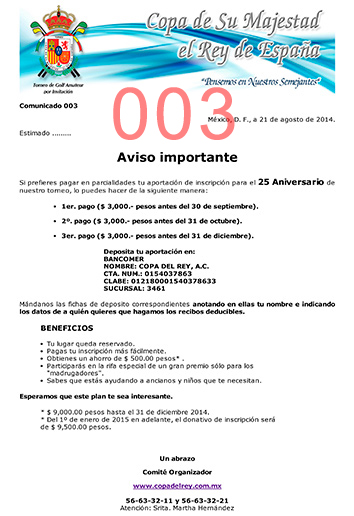 Comunicado 003