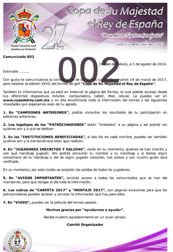 Comunicado 002