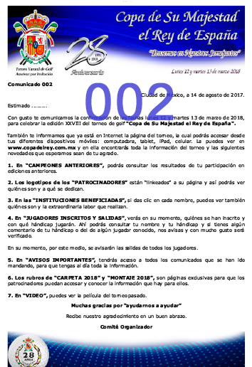 Comunicado 002