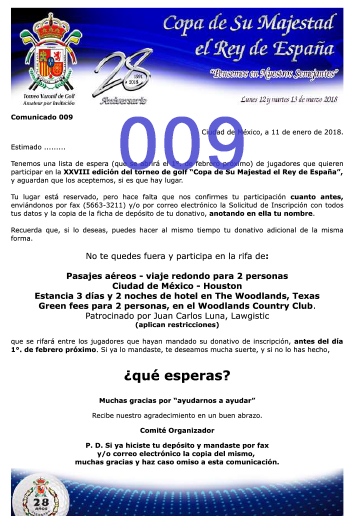 Comunicado 009