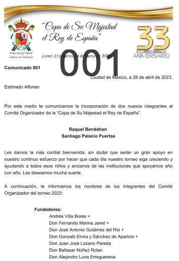 Comunicado 001