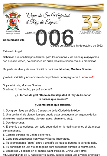 Comunicado 002